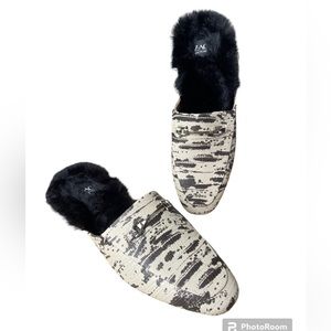 ZAC Zac Posen Black and Cream Flats